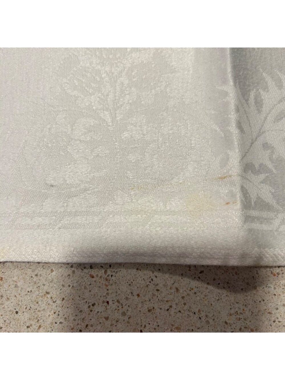 Vintage White Irish Linen Damask Dinner Napkins Rose Shamrock Thistle Set 4 - Picture 7 of 10